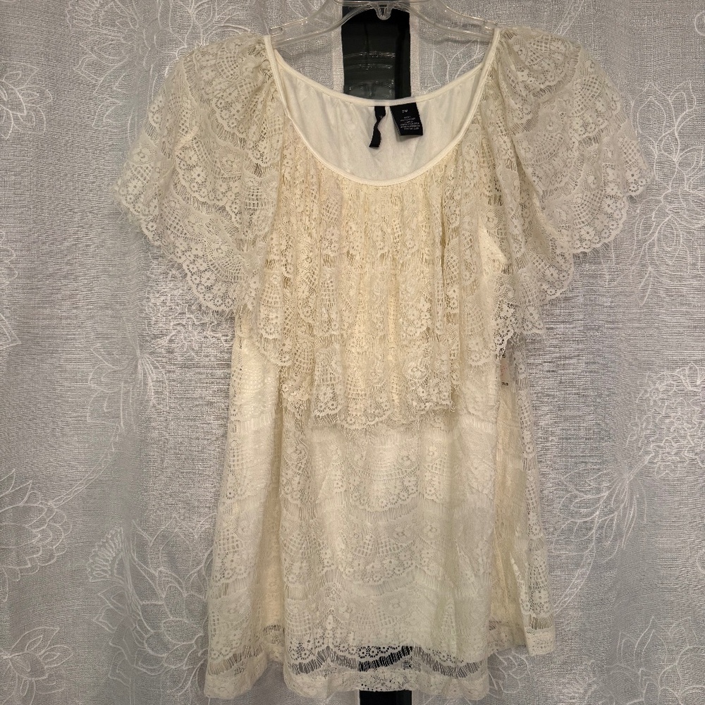 Lace, flowy top